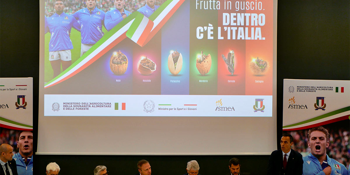 Frutta a guscio, al via la campagna con testimonal l'Italrugby